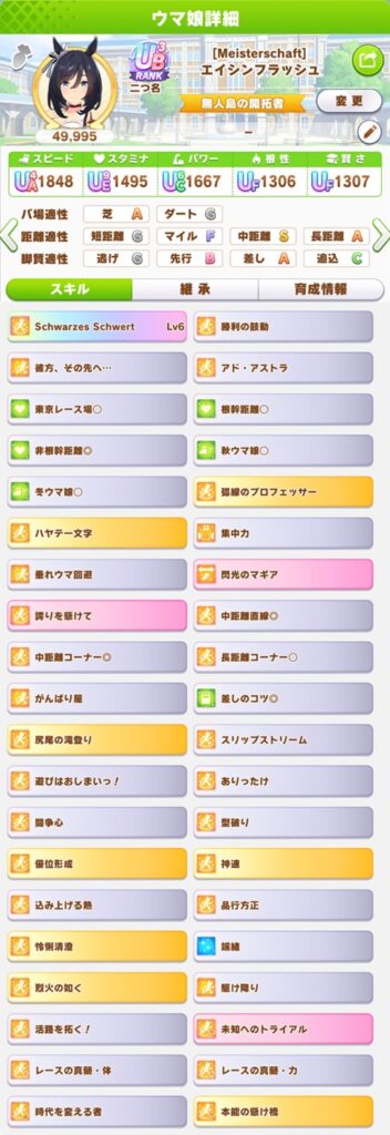 Rタッカーで育成したフラッシュ