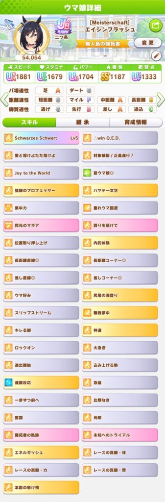 エイシンフラッシュ（札幌2600・スキル）