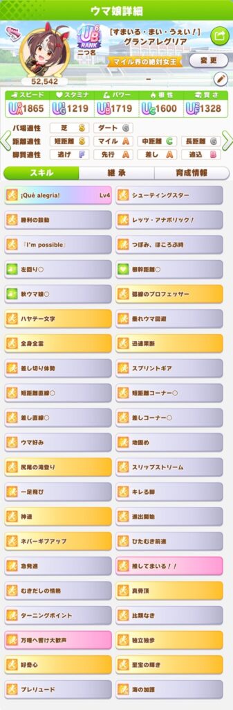 グランアレグリア（新潟1200スキル）