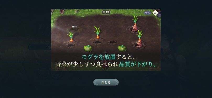 野菜収穫説明③（品質が下がる）