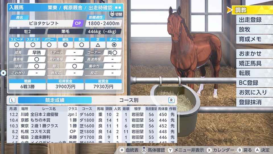 ピヨタケレフト（スピード普通）
