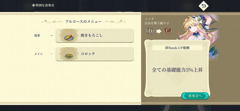 ミーナ（Cランク料理）