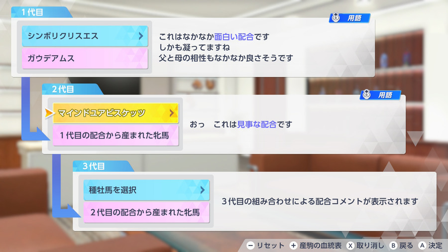 シンボリクリスエス→マインドユアビスケッツ（配合理論）
