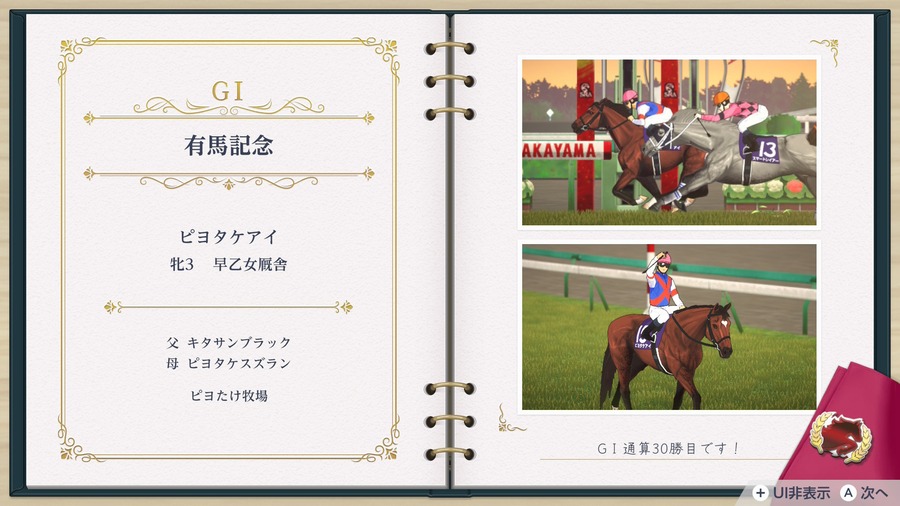 ピヨタケアイ（有馬記念勝利記録）