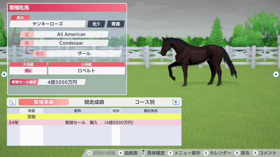 ヤンキーローズ（繁殖牝馬情報）